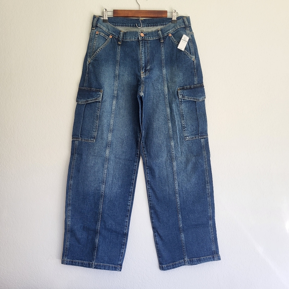 GAP Women's Blue Cargo Jeans